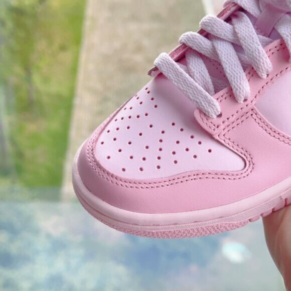 Nike Dunk Low GS Triple Barbie Pink Women's Sneakers - Picture 4 of 5